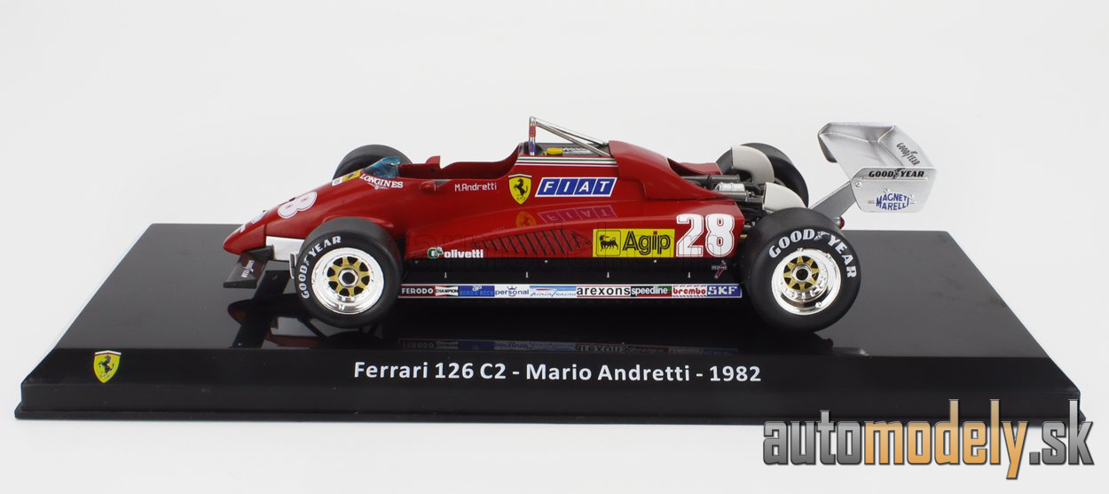 EDICOLA - FERRARI - F1 126 C2 N 28 SEASON 1982 MARIO ANDRETTI 1:24