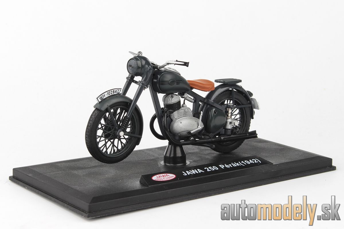Abrex - Jawa 250 Pérák (1942) šedá tmavá prototyp - 1:18