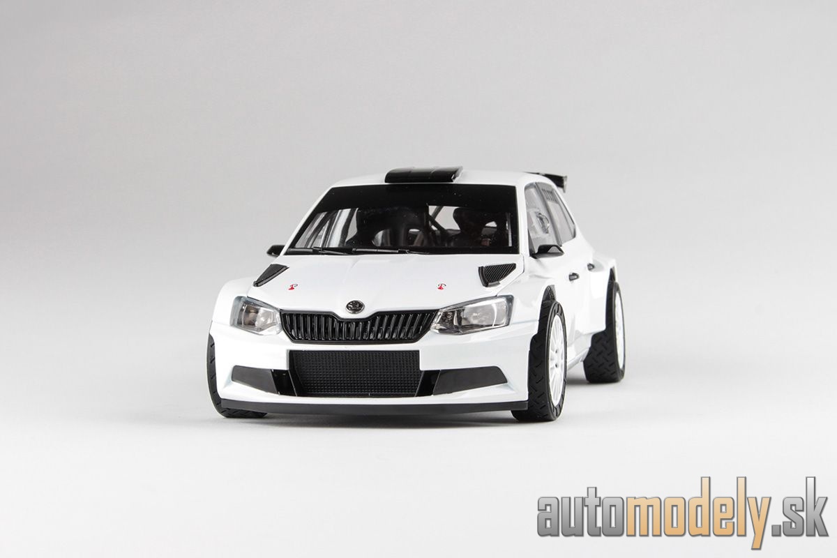 Abrex - Škoda Fabia III R5 (2015) biela - 1:18