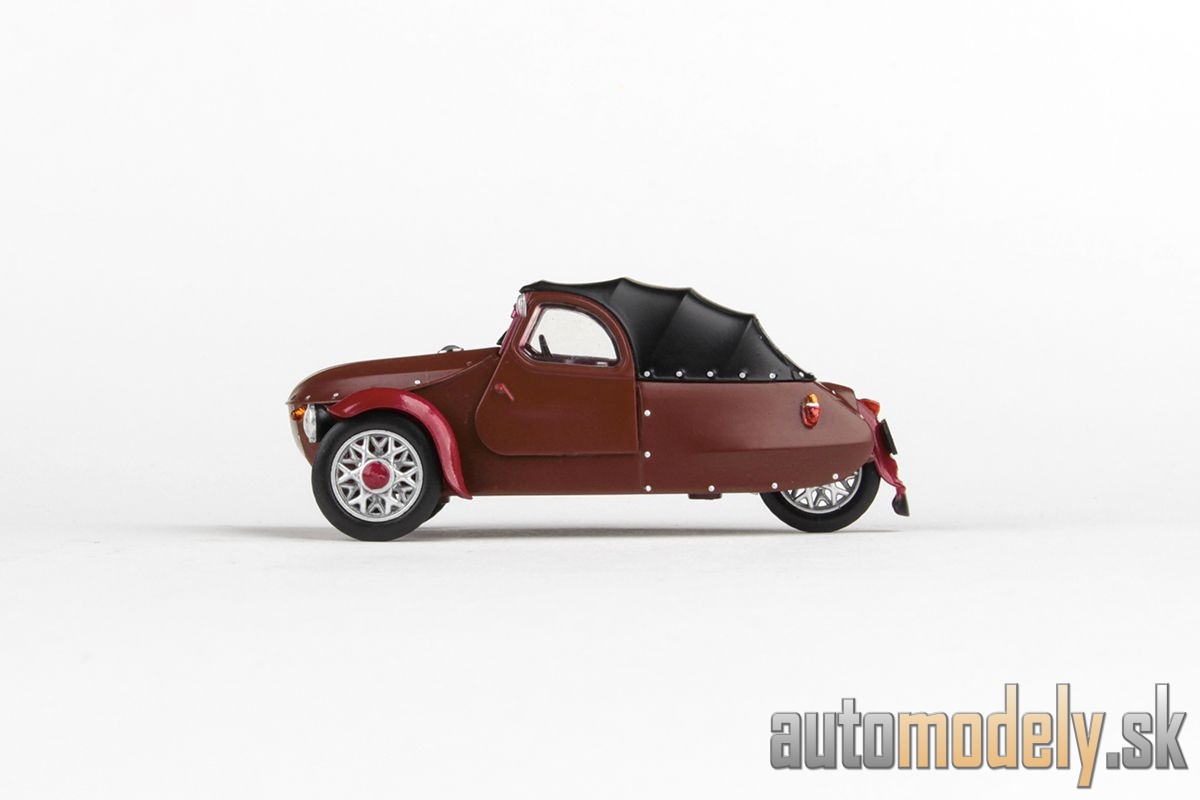 Abrex - Velorex 16/350 (1966) Hnedá/Čierna/Vínová - 1:43