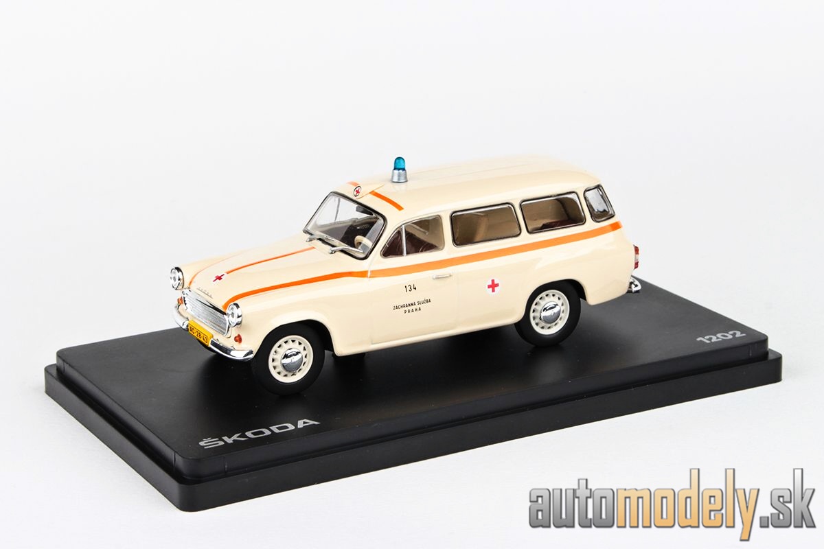 Abrex - Škoda 1202 (1964) Sanitka Záchranná zdravotná služba Praha 134 - 1:43