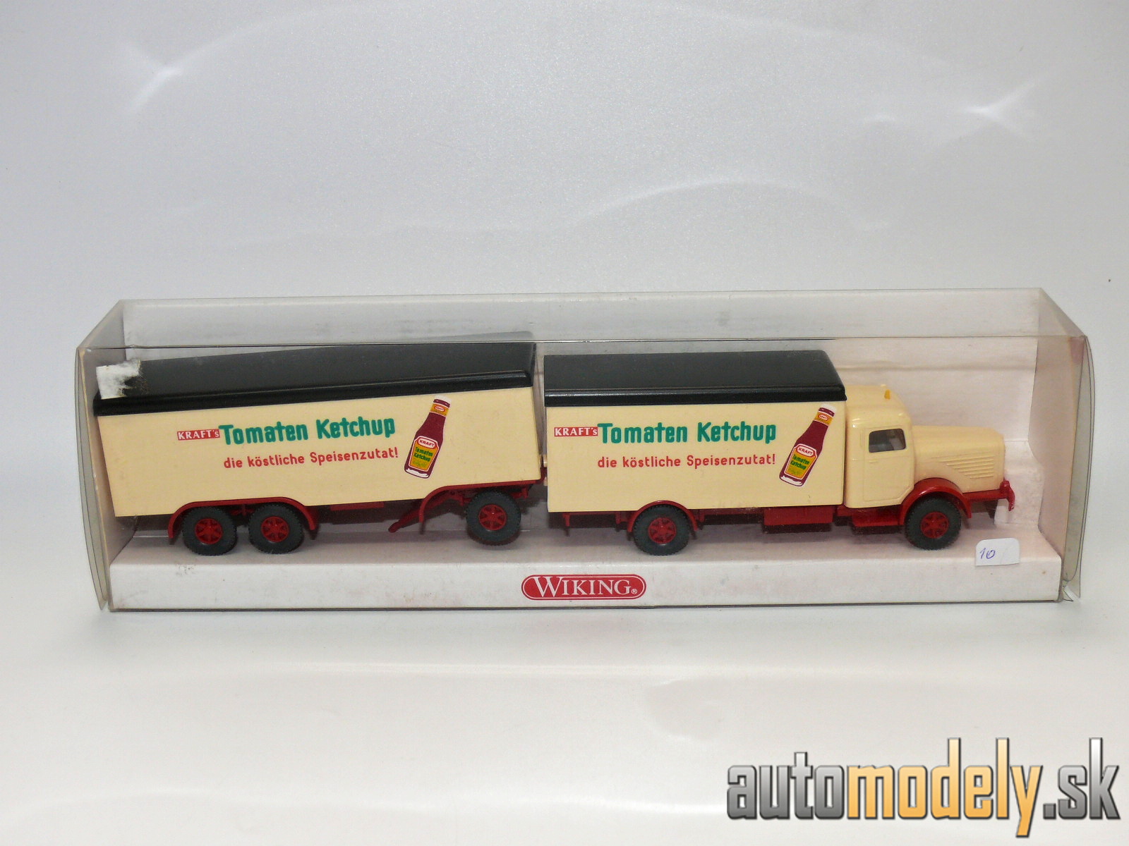 Wiking 858 - Büssing 8000 Pritschen-Sattelzug "Kraft Tomaten Ketchup" - HO 1:87