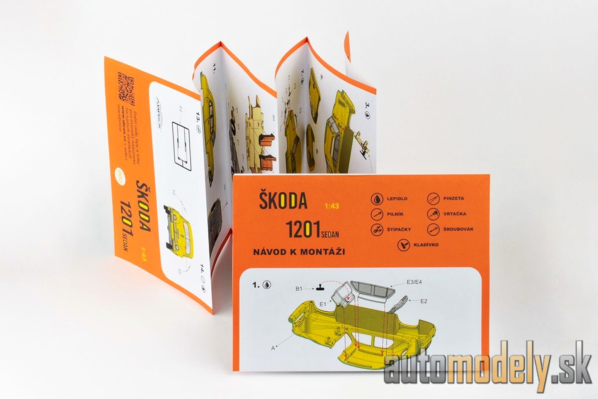 Abrex - Škoda 1201 (1956) Taxi stavebnica - 1:43