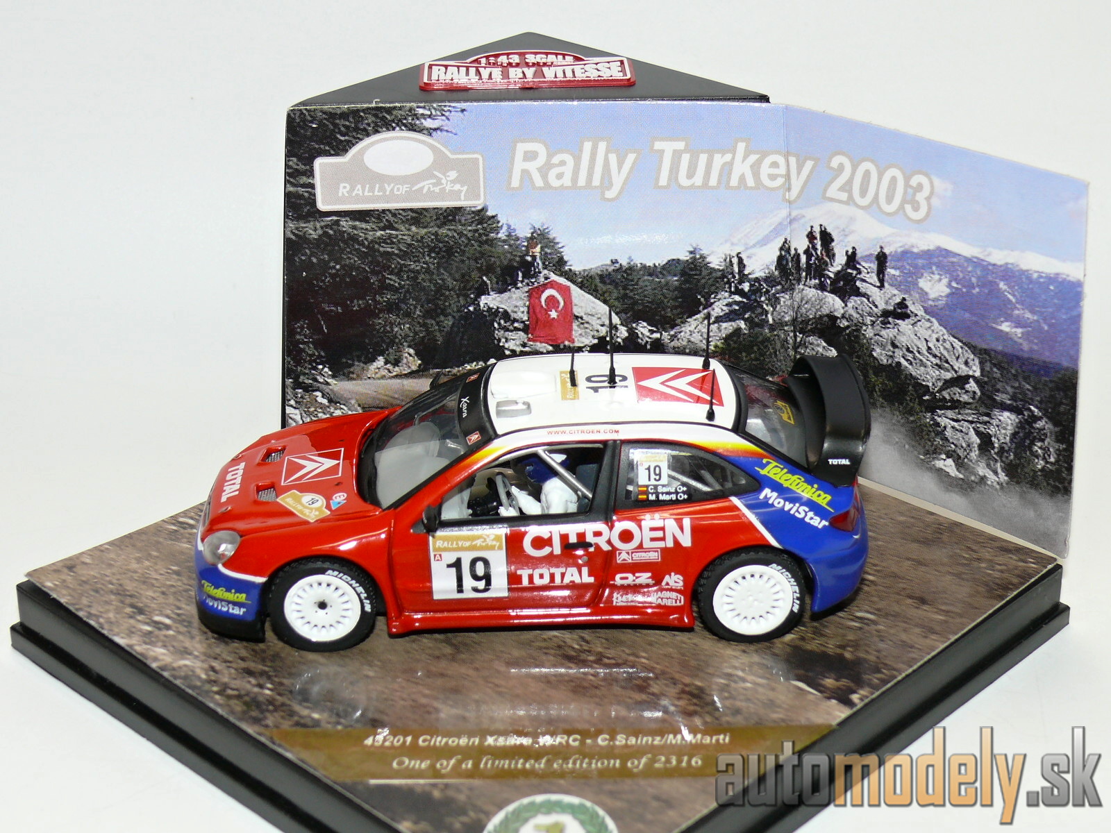 Vitesse 43201 - Citroen Xsara WRC C. Sainz / M. Marti 1sti Rally of Turkey 2003 - 1:43