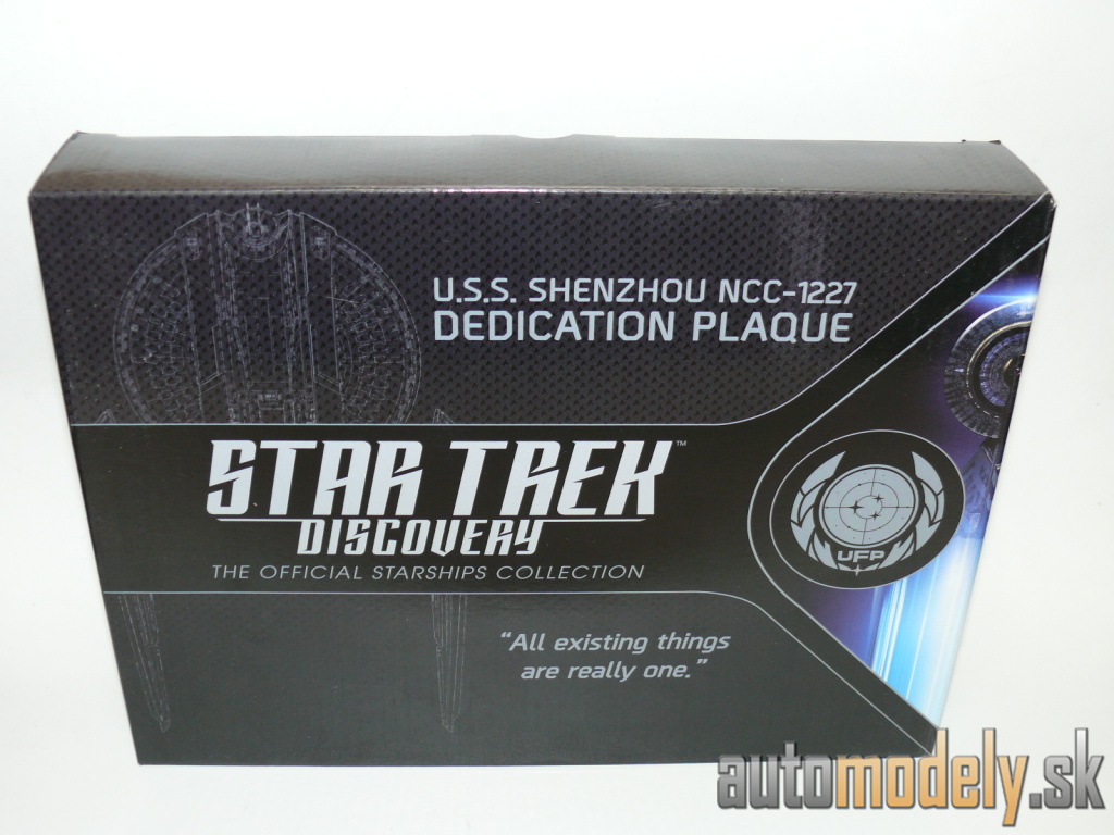 Eaglemoss Star Trek - U.S.S Shenzhou Dedication Plaque (plaketa na stenu)