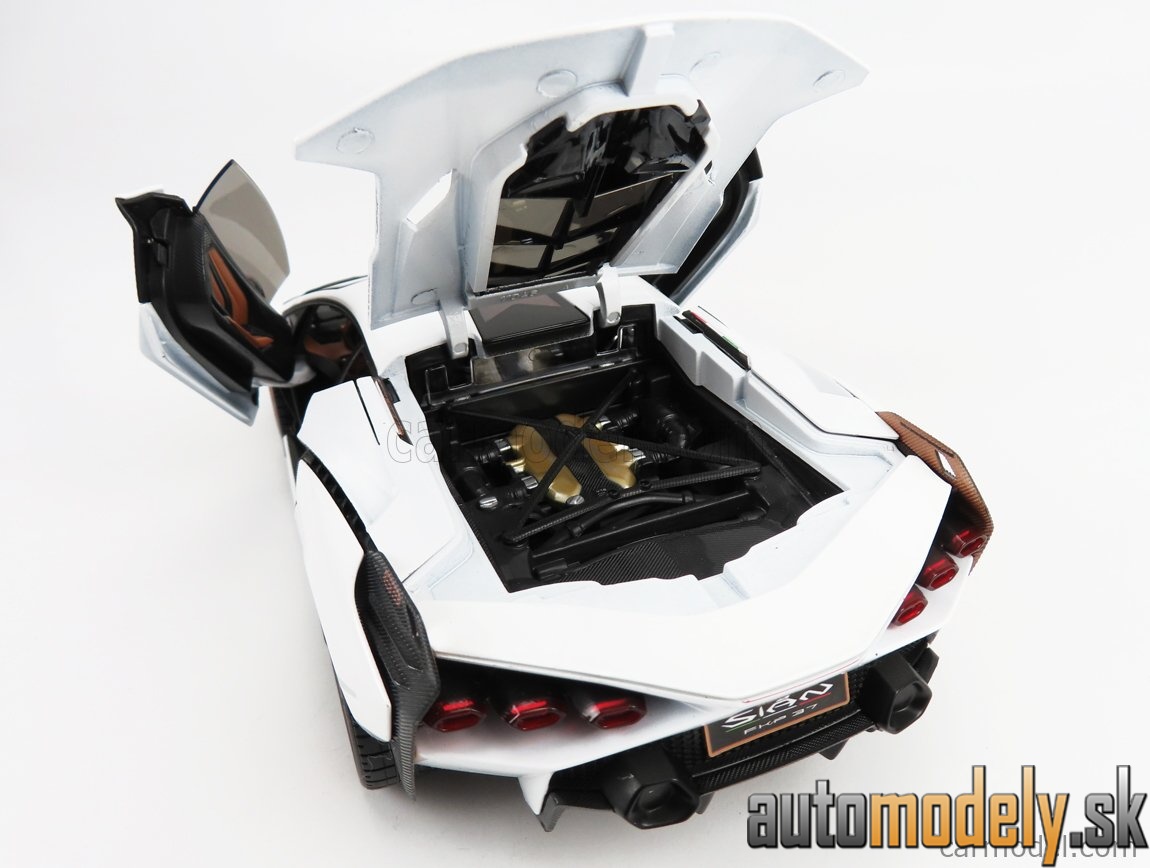 Bburago - LAMBORGHINI - SIAN FKP 37 HYBRID 2020 - WHITE BLACK - 1:18