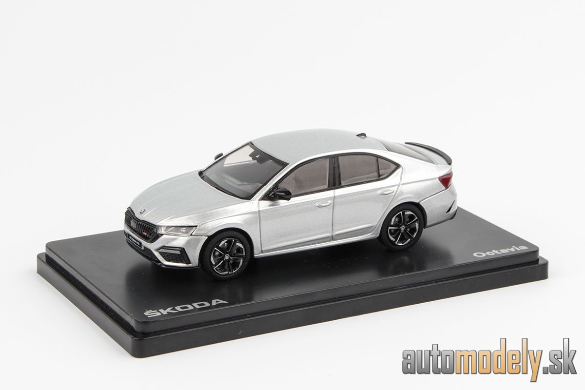 Abrex - Škoda Octavia IV RS (2020) Stříbrná Brilliant Metalíza - 1:43