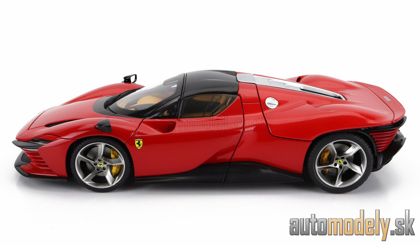 BBURAGO - FERRARI - DAYTONA SP3 SPIDER CLOSED ROOF 2022 červená - 1:18
