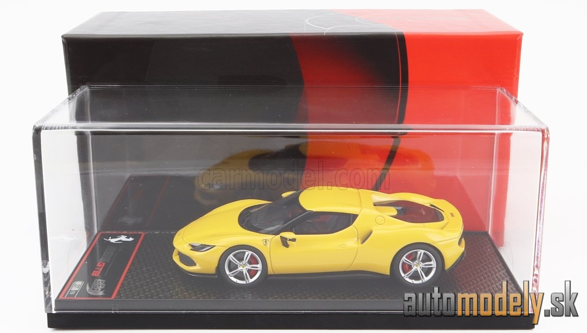 BBR-MODELS - FERRARI - 296 GTB HYBRID 830HP V6 2021 (GIALLO MODENA - YELLOW) - 1:43