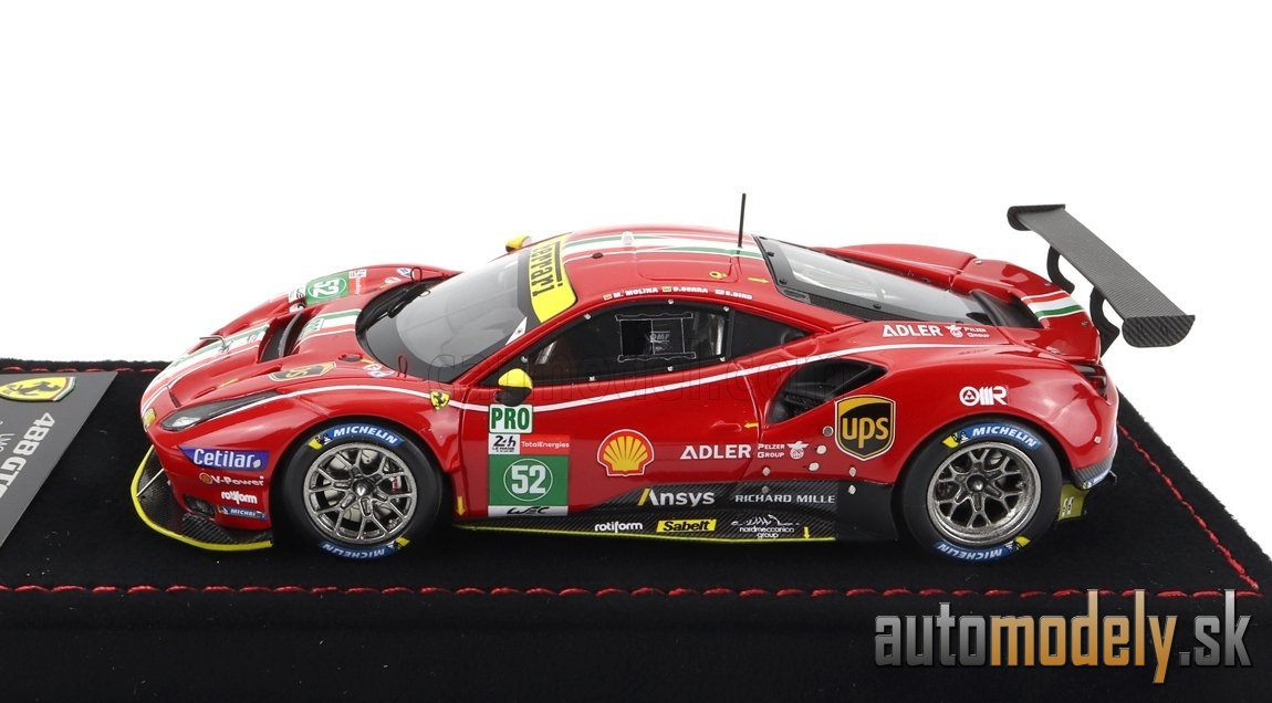 BBR-MODELS - FERRARI - 488 GTE 3.9L TURBO V8 TEAM AF CORSE N 52 LMGTE PRO CLASS 24h LE MANS 2021 S.BIRD - M.MOLINA - D.SERRA - 1:43