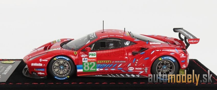 BBR-MODELS - FERRARI - 488 GTE EVO 3.9L TURBO V8 TEAM RISI N 82 LMGTE PRO CLASS 24h LE MANS 2020 S.BOURDAIS - J.GOUNON - O.PLA - 1:43