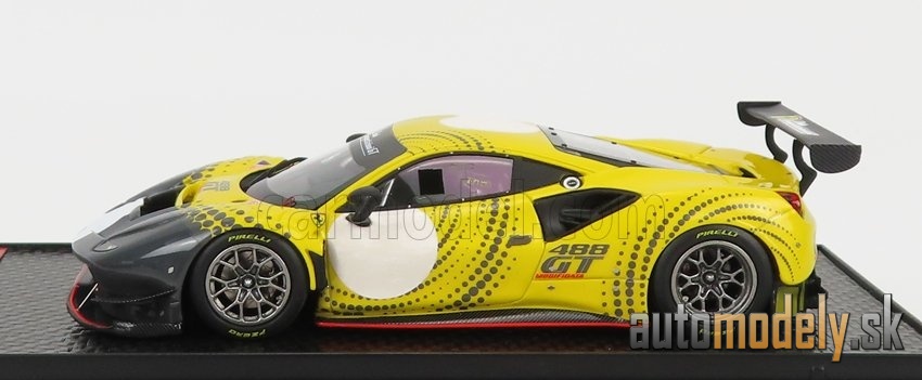 BBR-MODELS - FERRARI - 488 GT MODIFICATA 2020 (YELLOW MAT GREY) - 1:43