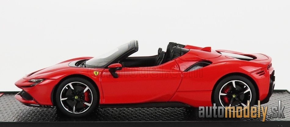 BBR-MODELS - FERRARI - SF90 STRADALE HYBRID SPIDER 1000hp OPEN ROOF 2020 (ROSSO CORSA - RED) - 1:43