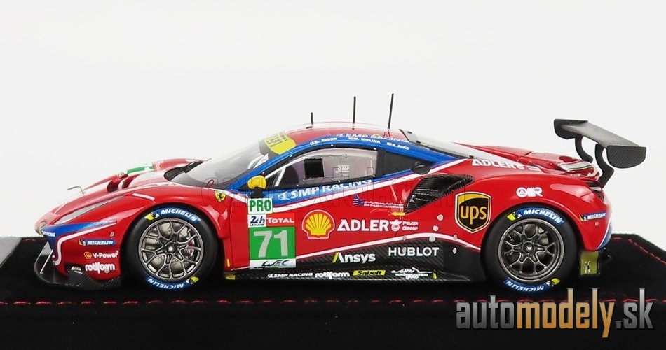 BBR-MODELS - FERRARI - 488 GTE EVO 3.9L TURBO V8 TEAM AF CORSE N 71 LMGTE PRO CLASS 24h LE MANS 2020 S.BIRD - M.MOLINA - D.RIGON - CON VETRINA - WITH SHOWCASE - 1:43