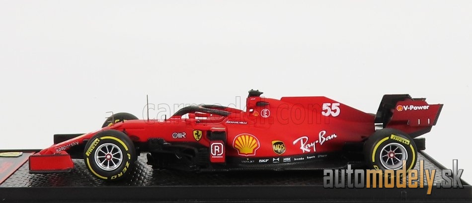 BBR-MODELS - FERRARI - F1 SF21 TEAM SCUDERIA FERRARI MISSION WINNOW N 55 4th EMILIA ROMAGNA ITALY GP - YELLOW TIRES 2021 CARLOS SAINZ - 1:43