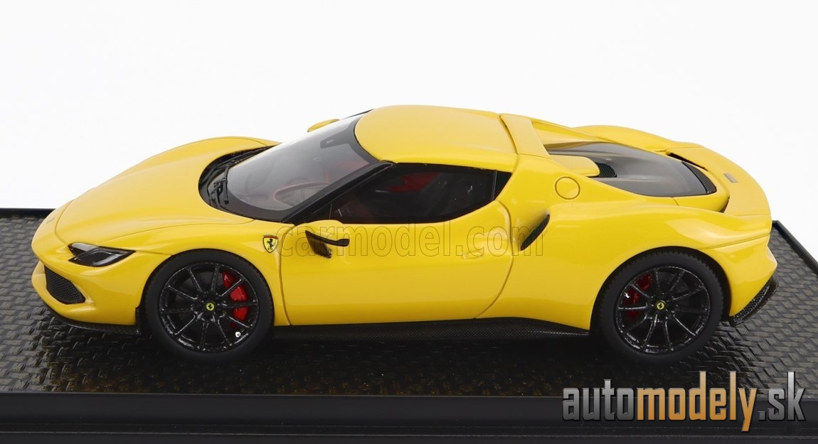 BBR-MODELS - FERRARI - 296 GTB HYBRID 830HP V6 2021 (YELLOW) - 1:43