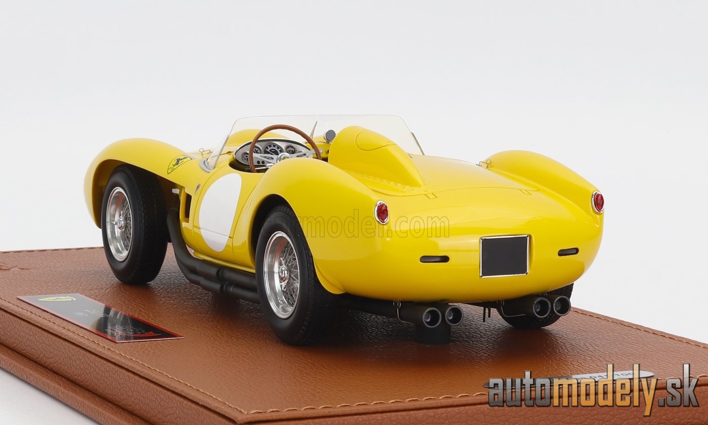 BBR-MODELS - FERRARI - 250TR TESTAROSSA N 0 SPIDER 1957 - CON VETRINA - WITH SHOWCASE (YELLOW) - 1:18