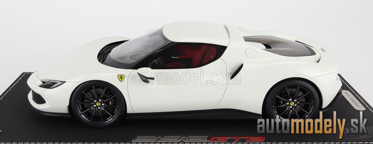 BBR-MODELS - FERRARI - 296 GTB HYBRID 830HP V6 2021 - CON VETRINA - WITH SHOWCASE (BIANCO AVUS - WHITE) - 1:18