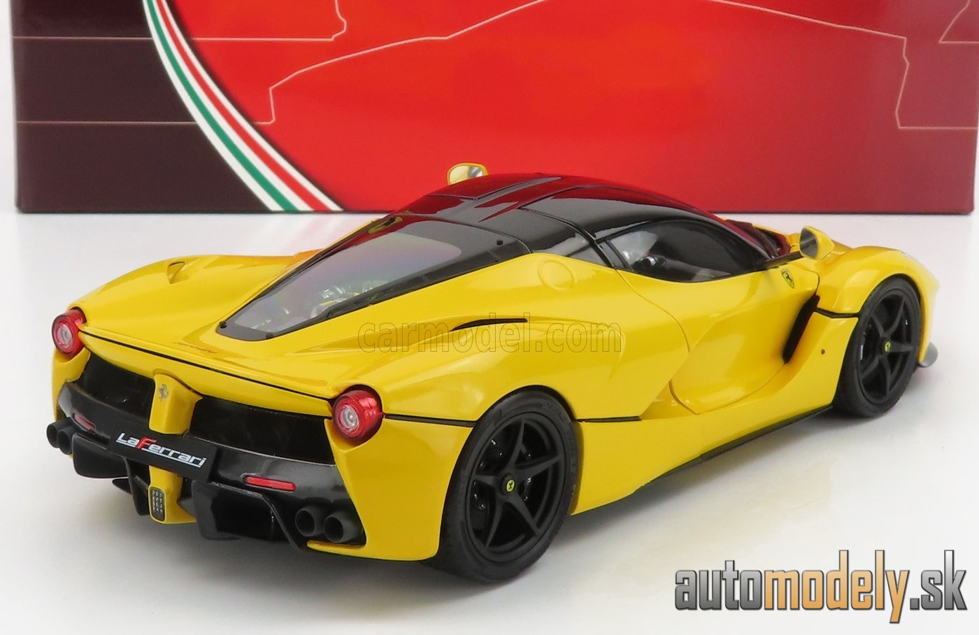 BBR-MODELS - FERRARI - LAFERRARI 2013 - BLACK WHEELS (GIALLO MODENA - YELLOW BLACK)- 1:18