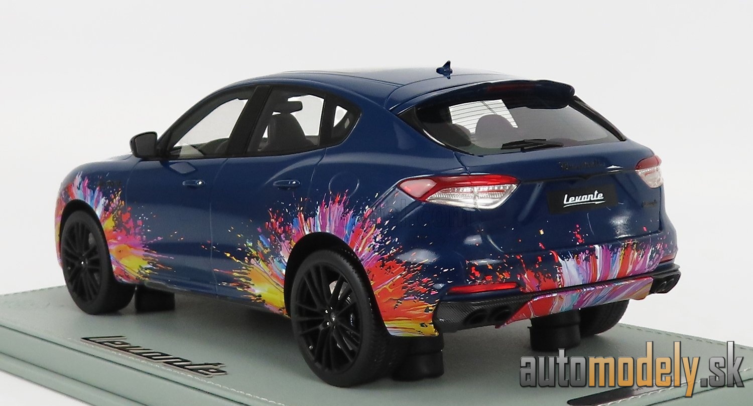 BBR-MODELS - MASERATI - LEVANTE TROFEO 2021 - FUORISERIE EDITION - CON VETRINA - WITH SHOWCASE (BLUE) - 1:18
