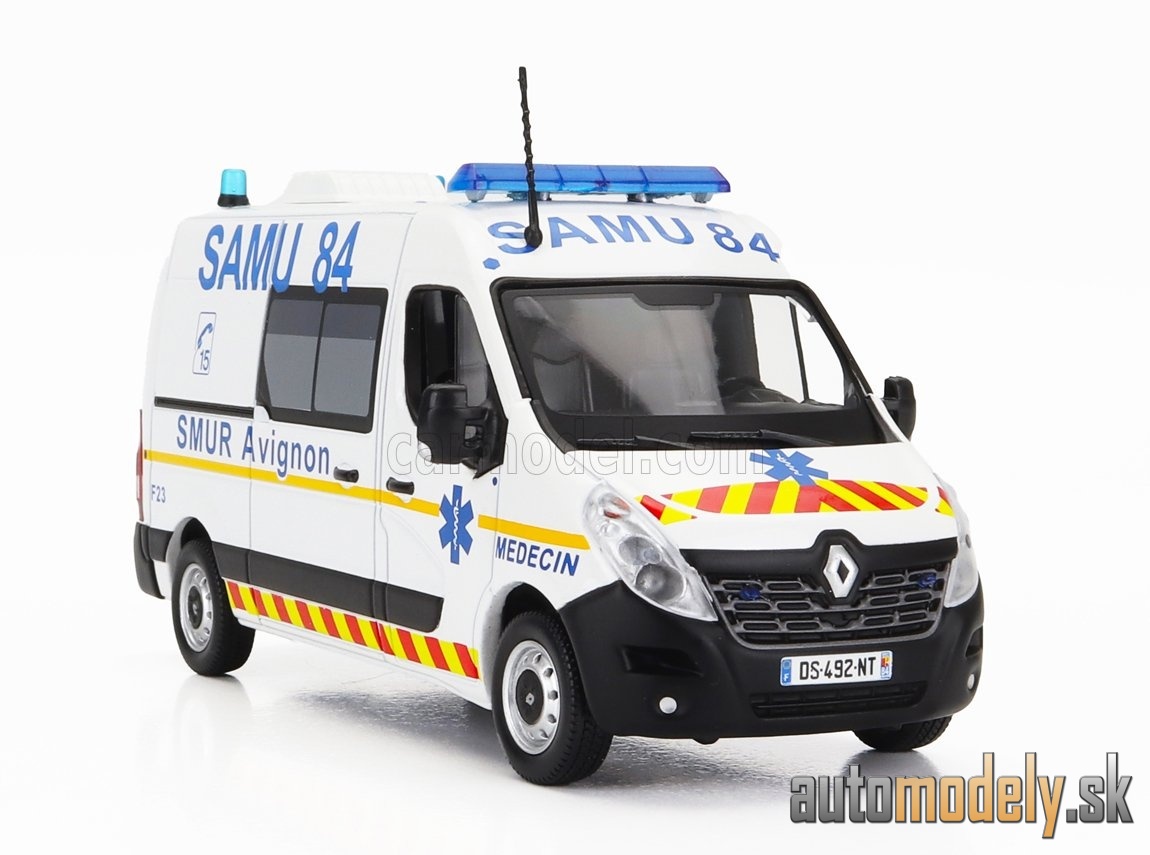 NOREV - RENAULT - MASTER VAN SAMU AMBULANCE 2014 (WHITE YELLOW) - 1:43