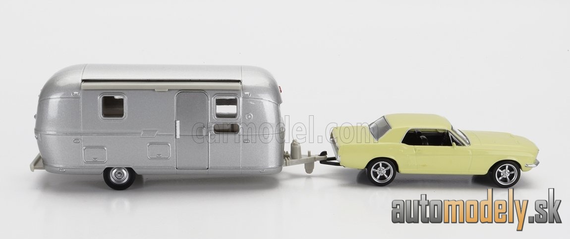 NOREV - FORD USA - MUSTANG COUPE 1968 WITH AIRSTREAM CARAVAN ROULOTTE - 1:43 