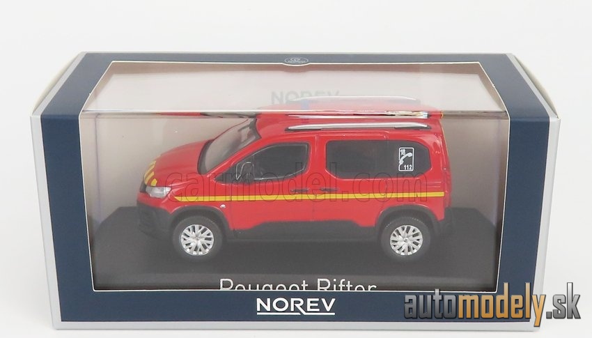 NOREV - PEUGEOT - RIFTER POMPIERS 2019 (RED YELLOW) - 1:43