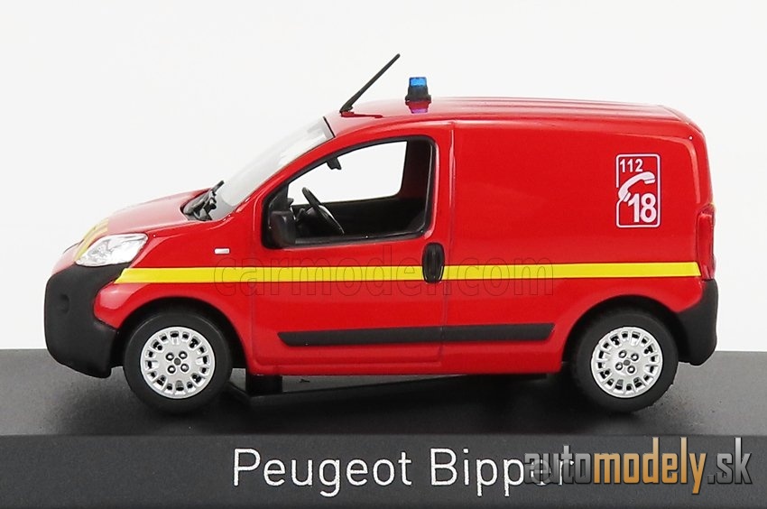 NOREV - PEUGEOT - BIPPER VAN FIRE ENGINE 2009 (RED YELLOW) - 1:43