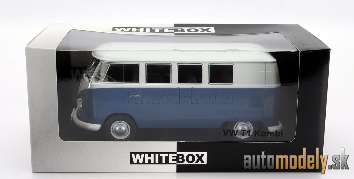 WHITEBOX - VOLKSWAGEN - T1 COMBI MINIBUS 1962 (WHITE BLUE) - 1:24