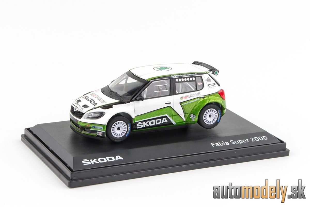 Abrex - Škoda Fabia II FL S2000 (2010) - Škoda Motorsport Design 2012 II - Šotolinová Kola - 1:43