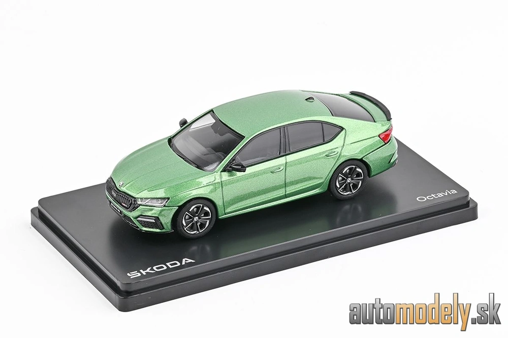  Abrex - Škoda Octavia IV RS (2020) - Zelená Cosmic Metalíza - 1:43