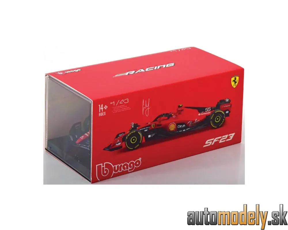Bburago - FERRARI - F1 SF-23 TEAM SCUDERIA FERRARI N 55 SEASON 2023 CARLOS SAINZ - 1:43