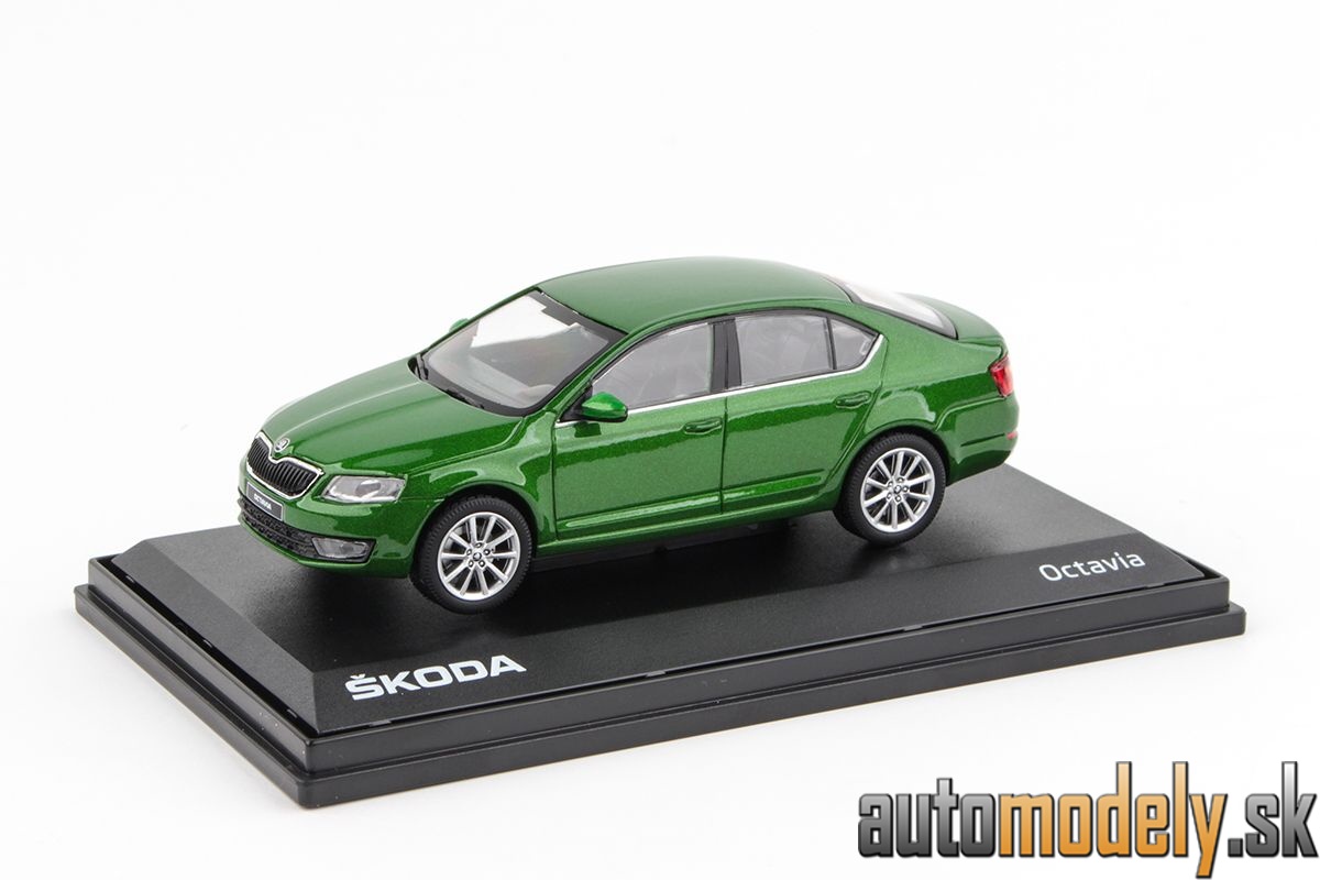 Abrex - Škoda Octavia III (2012) Zelená Rallye Metalíza - 1:43
