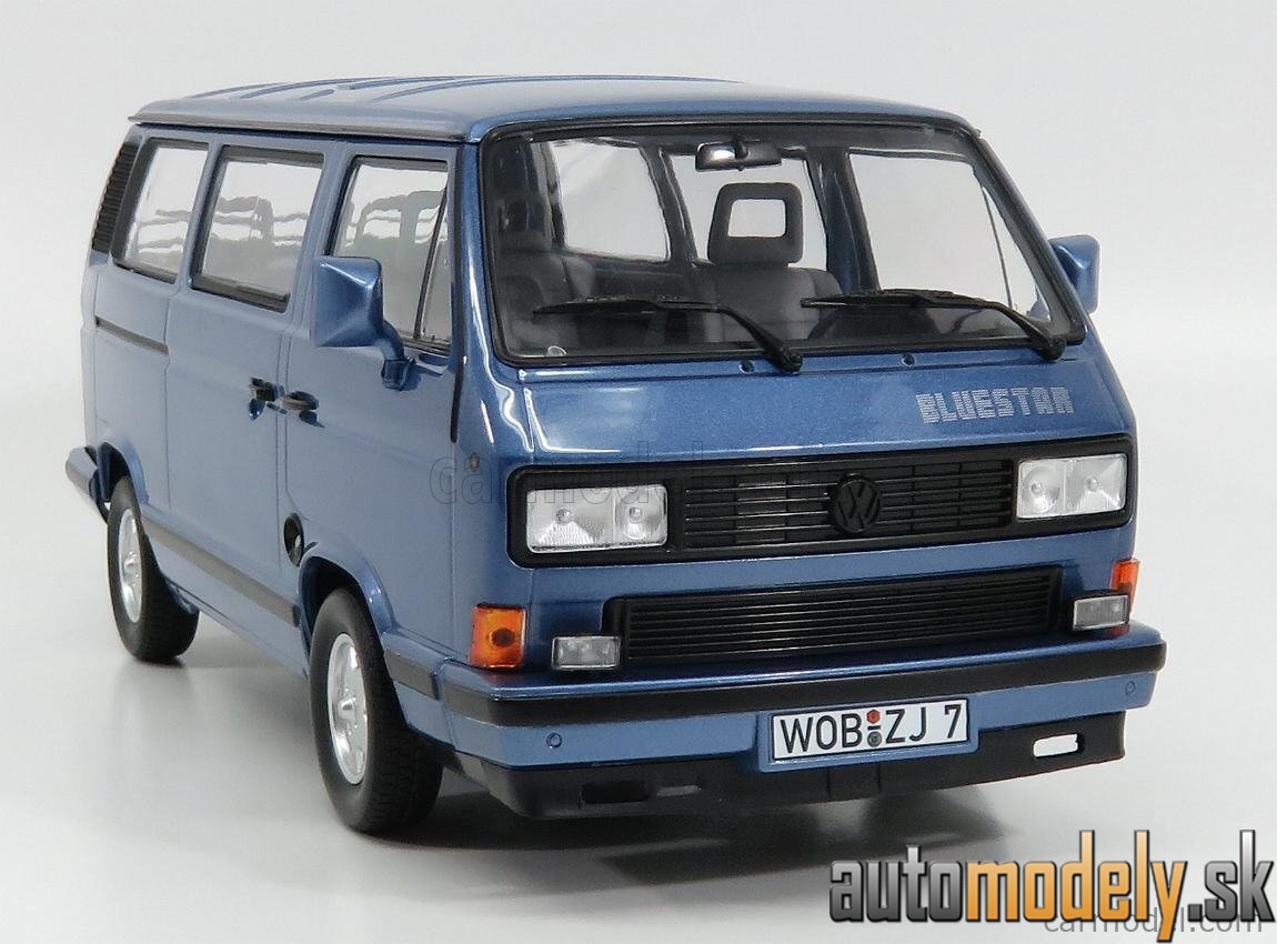 Norev - VOLKSWAGEN - T3 MULTIVAN MINIBUS BLUE STAR 1992 - LIGHT BLUE MET - 1:18