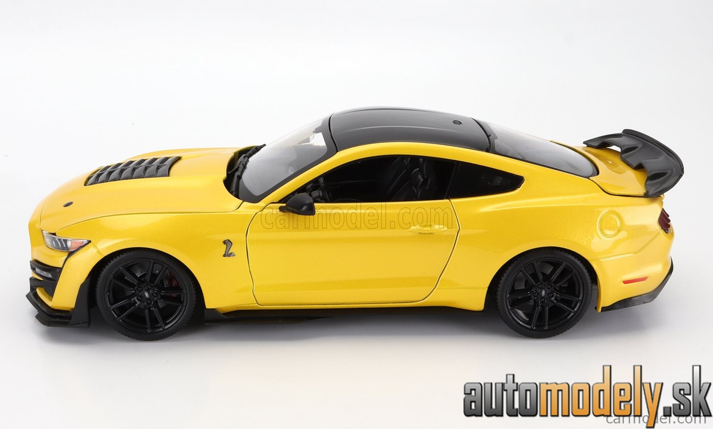 Maisto - FORD USA - MUSTANG SHELBY GT500 COUPE 2020 - YELLOW BLACK - 1:18