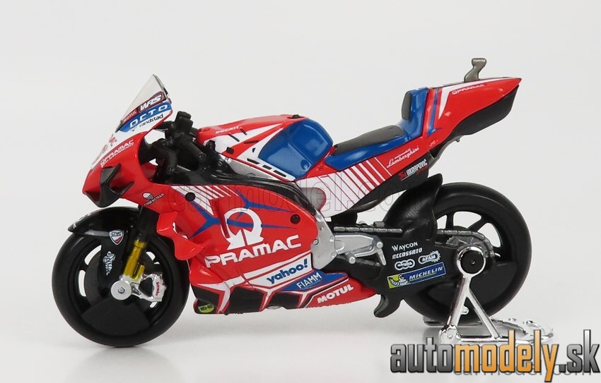 Maisto - DUCATI - DESMOSEDICI GP21 PRAMAC RACING TEAM N 5 MOTOGP 2021 JOHANN ZARCO - RED - 1:18