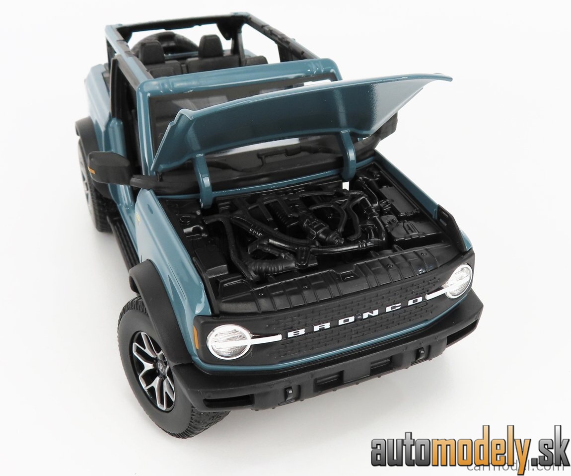 Maisto - FORD USA - BRONCO BADLANDS WITHOUT DOORS 2021 - BLUE - 1:18