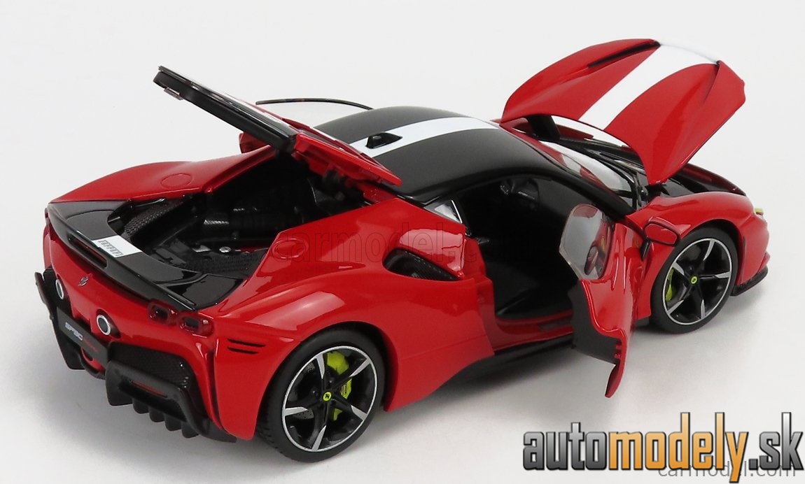 Bburago - FERRARI - SF90 STRADALE HYBRID 1000hp ASSETTO FIORANO 2019 - RED BLACK WHITE - 1:18