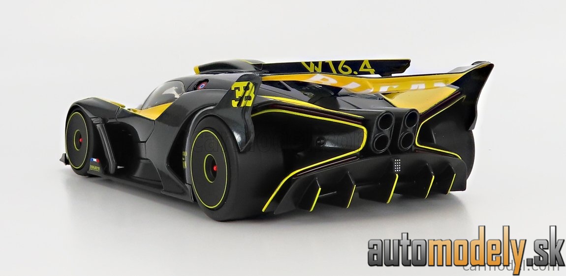 Bburago - BUGATTI - BOLIDE W16 8.0 FOUR-TURBO 1850hp 500km/h 2020 - YELLOW BLACK - 1:18