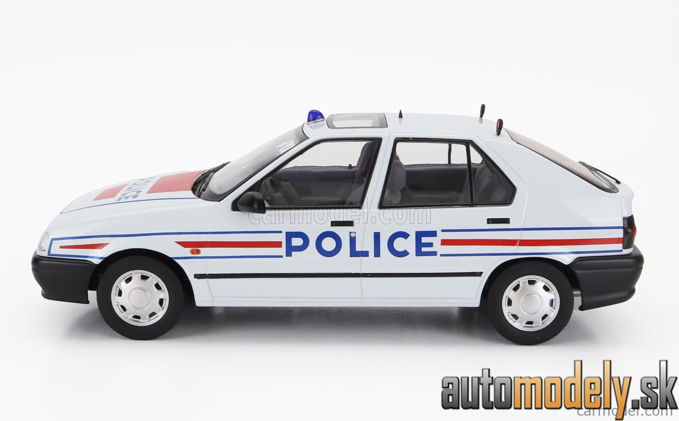 Triple9 - RENAULT R19 FRANCE POLICE 1994 WHITE RED BLUE - 1:18