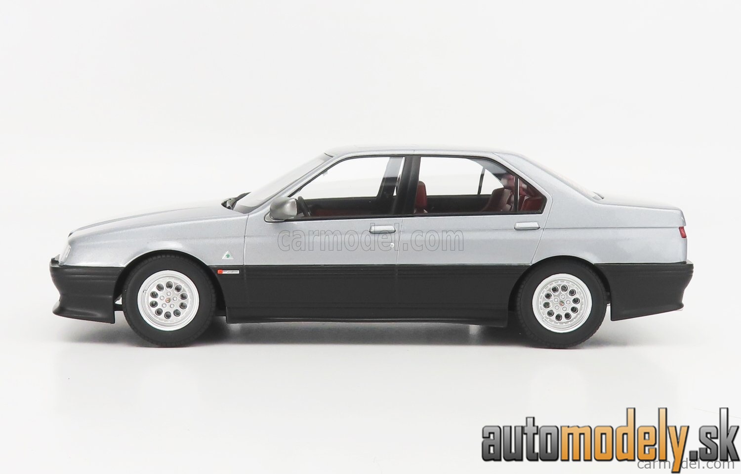 Triple9 - ALFA ROMEO 164 Q4 1994 DARK RED INTERIOR SILVER GREY - 1:18