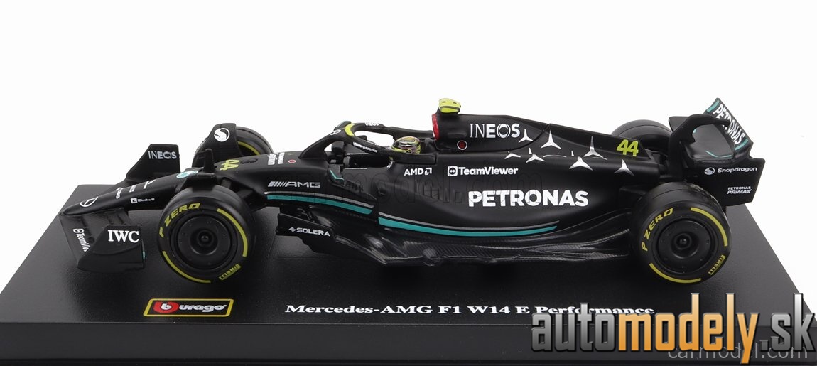Bburago - MERCEDES GP F1 W14 TEAM MERCEDES-AMG PETRONAS FORMULA ONE N 44 SEASON 2023 LEWIS HAMILTON - 1:43