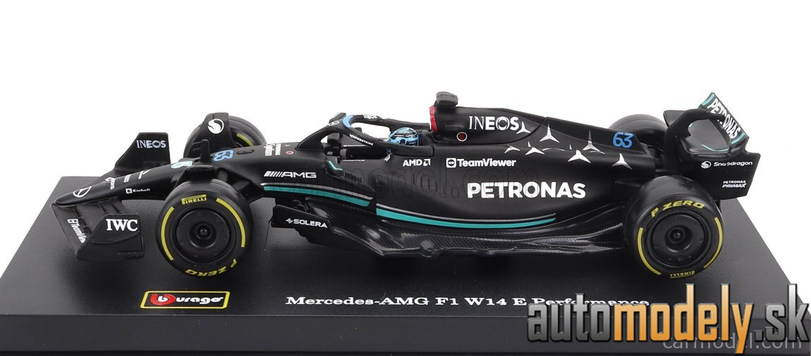 Bburago - MERCEDES GP F1 W14 TEAM MERCEDES-AMG PETRONAS FORMULA ONE N 63 SEASON 2023 GEORGE RUSSEL - 1:43