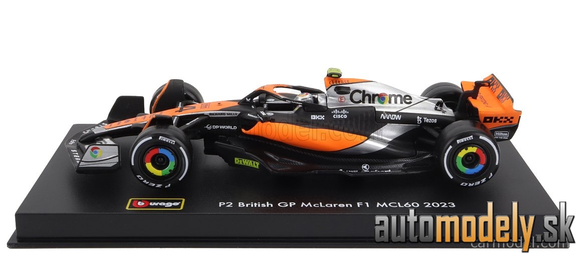 Bburago - McLAREN F1 MCL60 TEAM McLAREN N 4 2nd BRITISH GP 2023 LANDO NORRIS - 1:43