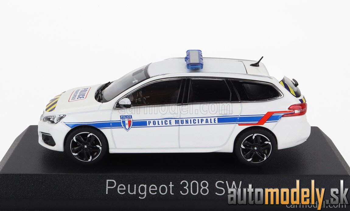 Norev - PEUGEOT 308 SW STATION WAGON POLICE MUNICIPALE 2018 WHITE - 1:43