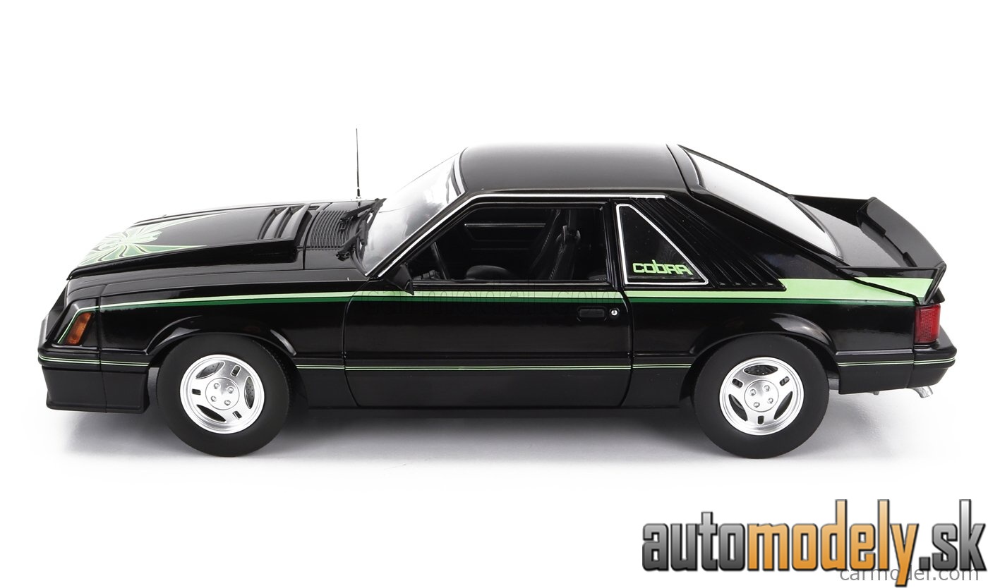 GreenLight - FORD MUSTANG COBRA COUPE 1980 BLACK GREEN - 1:18