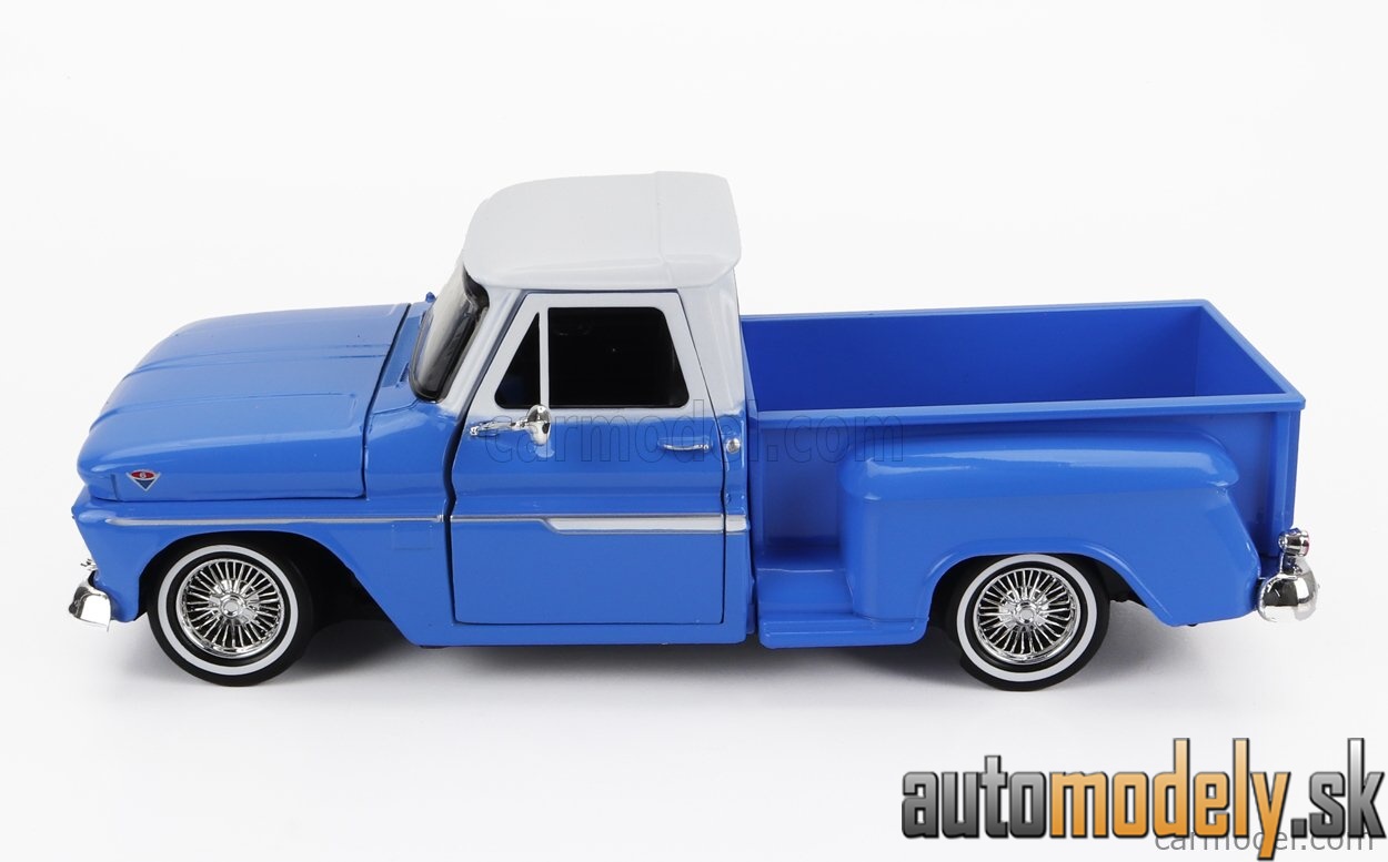 Motormax - GMC C1000 FENDERSIDE PICK-UP 1966 BLUE WHITE - 1:24