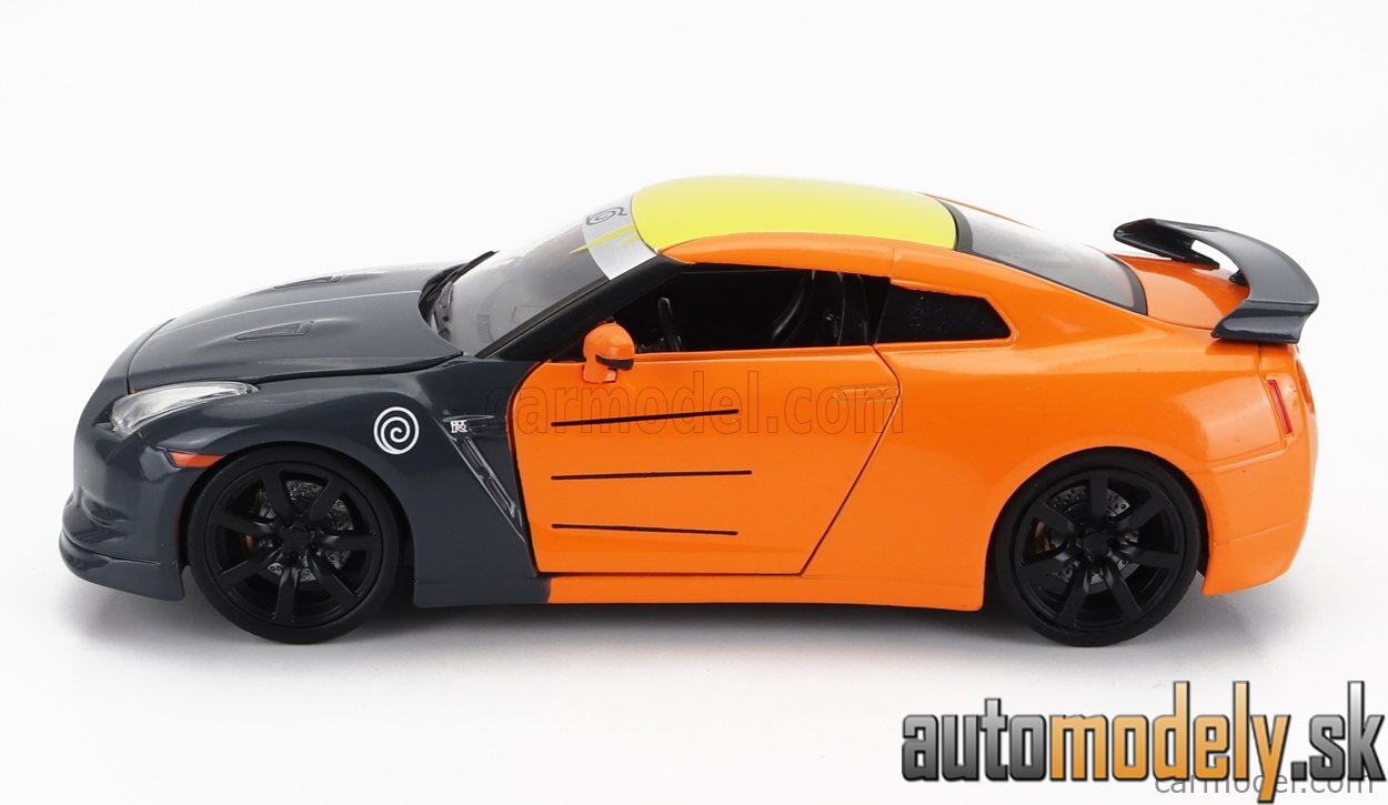 Jada - NISSAN GT-R WITH NARUTO FIGURE 2009 GREY ORANGE - 1:24