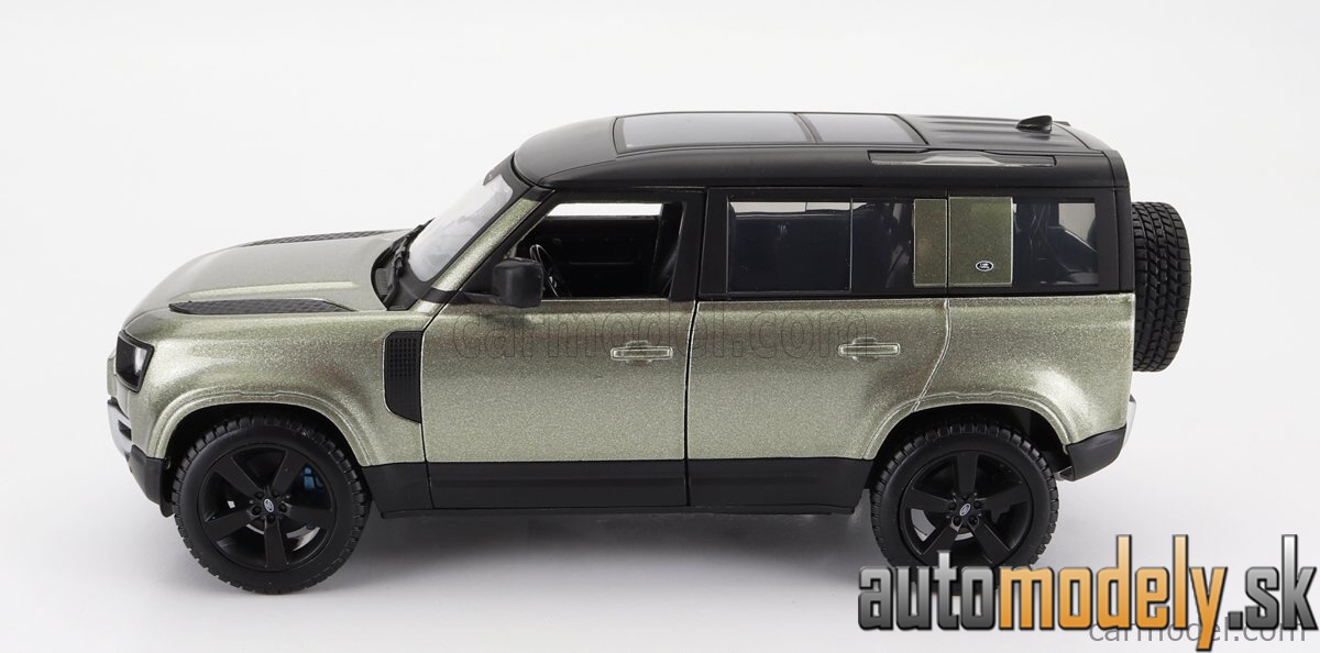 Bburago - LAND ROVER NEW DEFENDER 110 2020 LIGHT GREEN MET WHITE - 1:24