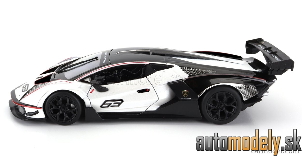 Bburago - LAMBORGHINI ESSENZA SCV12 N 12 2021 WHITE BLACK - 1:24